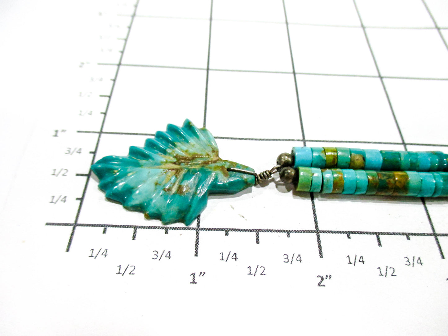 Handcrafted Turquoise Heishi Pendant Necklace
