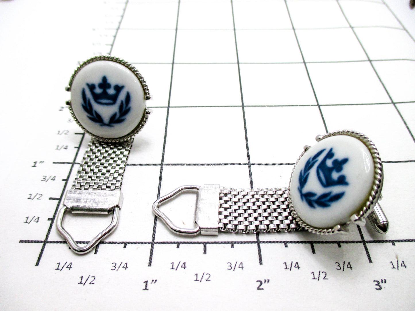 Vintage Denmark Crown Cufflinks - Swank Jewelry