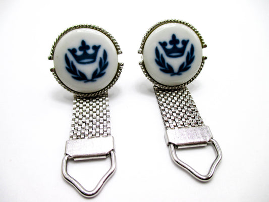 Vintage Denmark Crown Cufflinks - Swank Jewelry