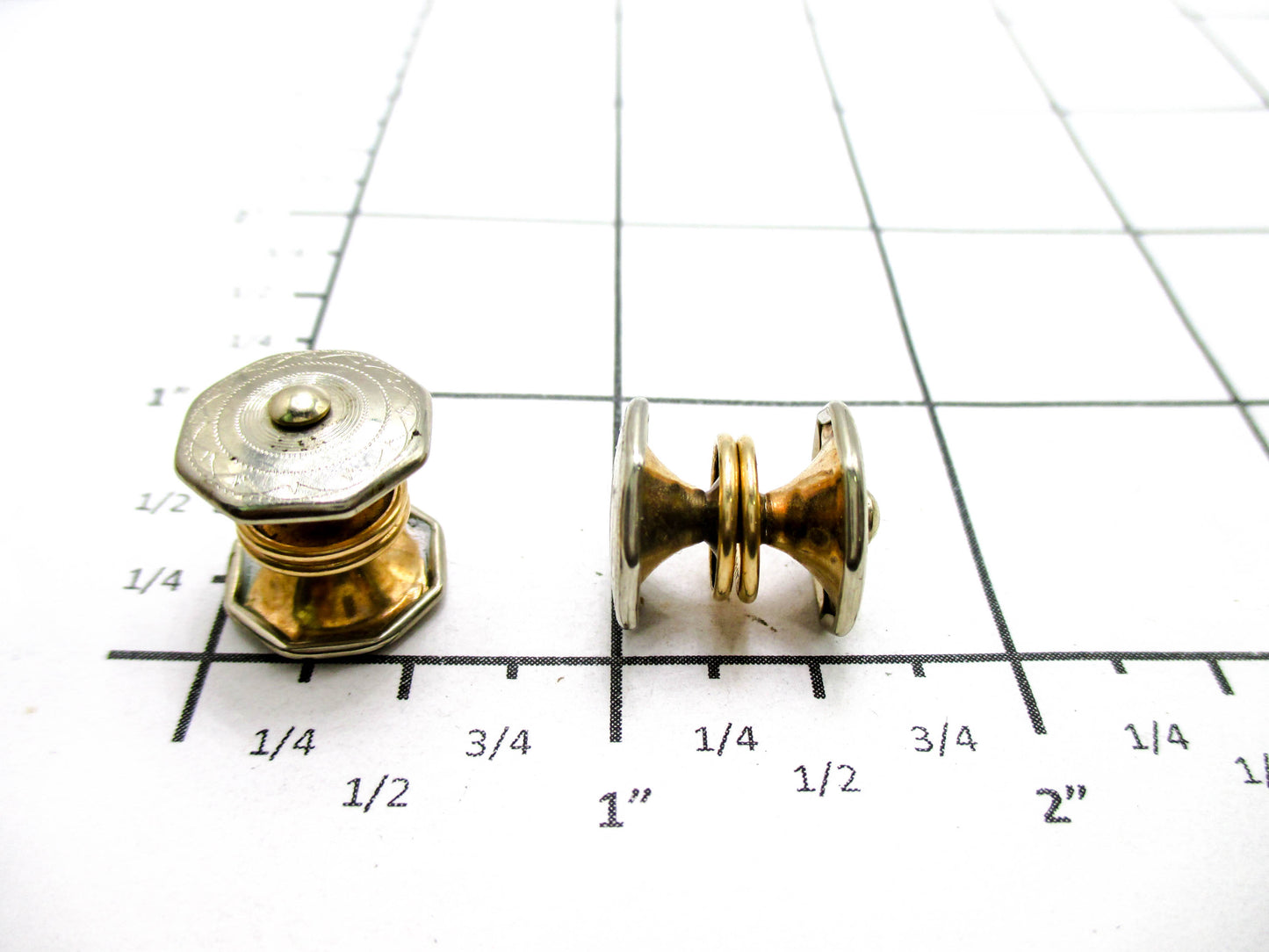 1920s Gold Filled "STA LOKT" Security Tab Snap Cufflinks