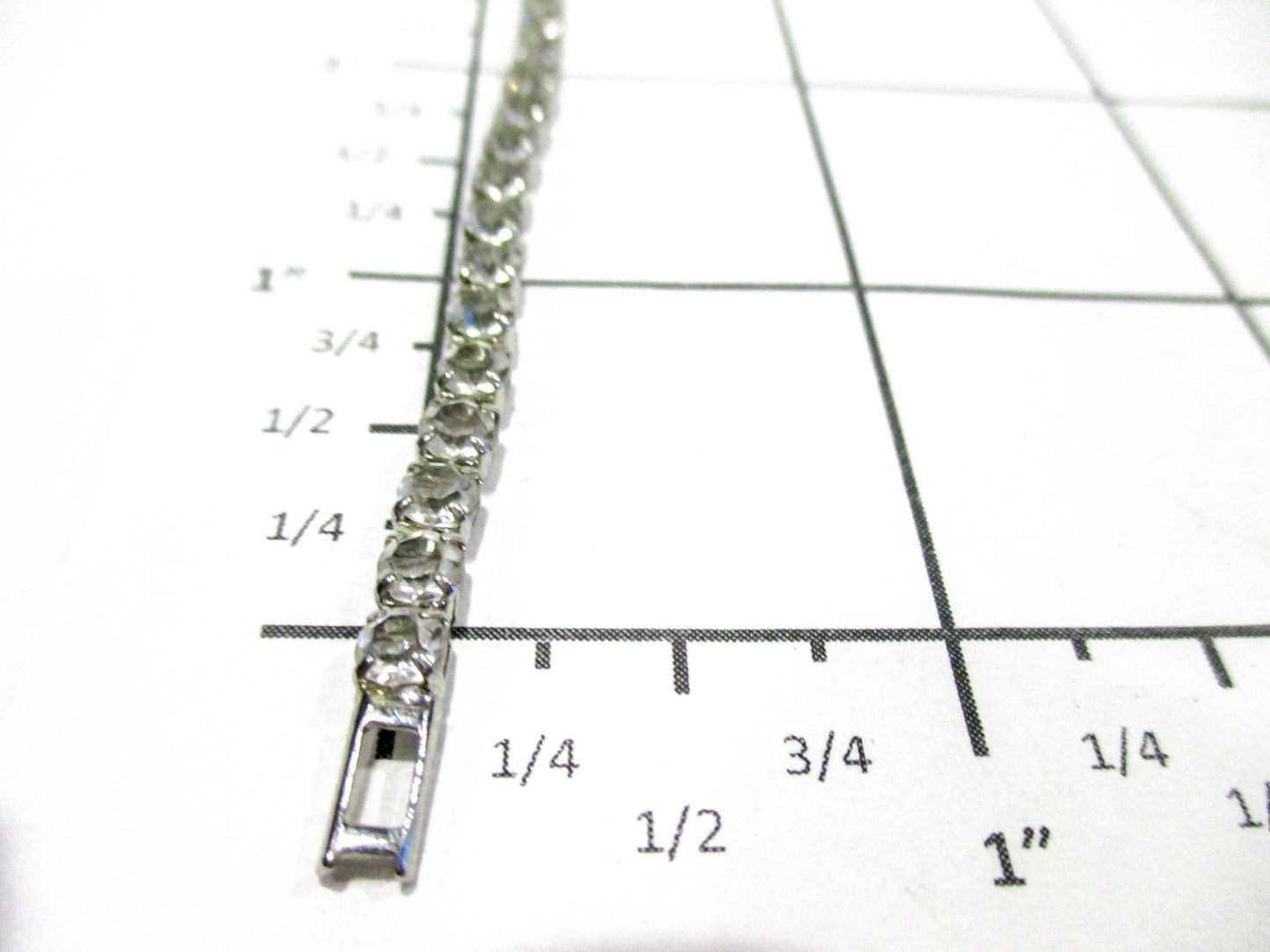 Vintage Estate Single Strand Rhinestone Necklace - 16 inches