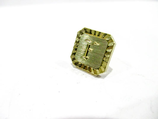 Letter F Lapel Pin - Frank Fred Ford Fernando