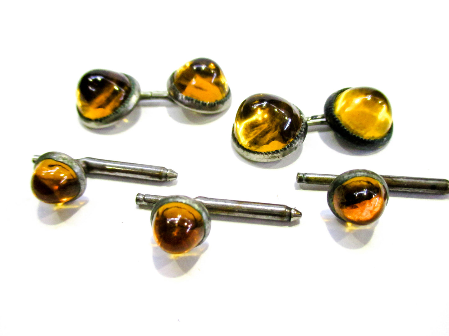 Bullet Cabochon Cufflinks and Shirt Studs