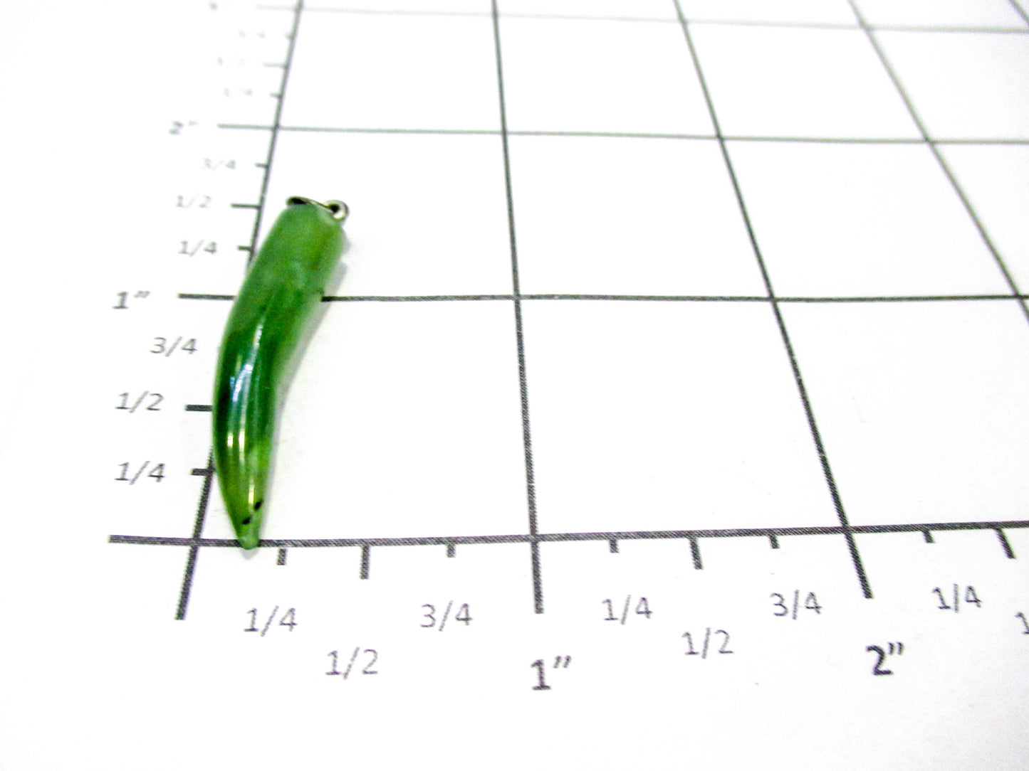 Beautiful Nephrite Jade Horn Pendant - Silver Bale Ring