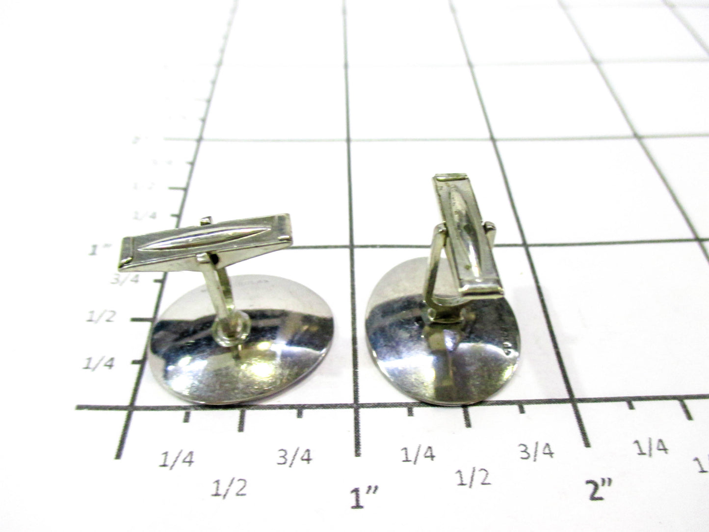 Signed Hogan Bolas MCM Enamel Flower Cufflinks