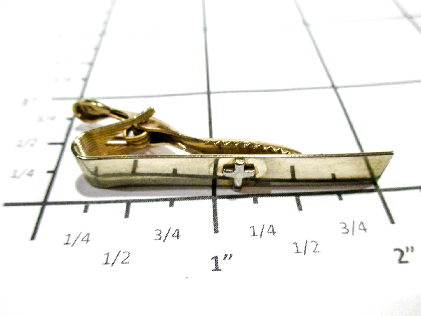 Religious Tie Clasp - Vintage Sunday Church Attire