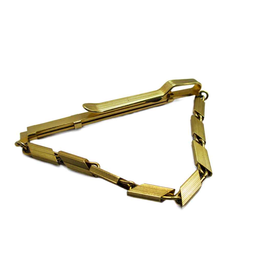 Adjustable Tie keeper - Chunky Gold Tone Fashion