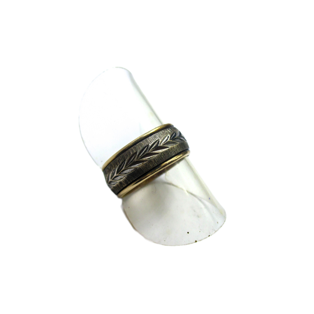 10K Gold Filled Sterling Silver Wedding Band Ring - Size 6 3/4