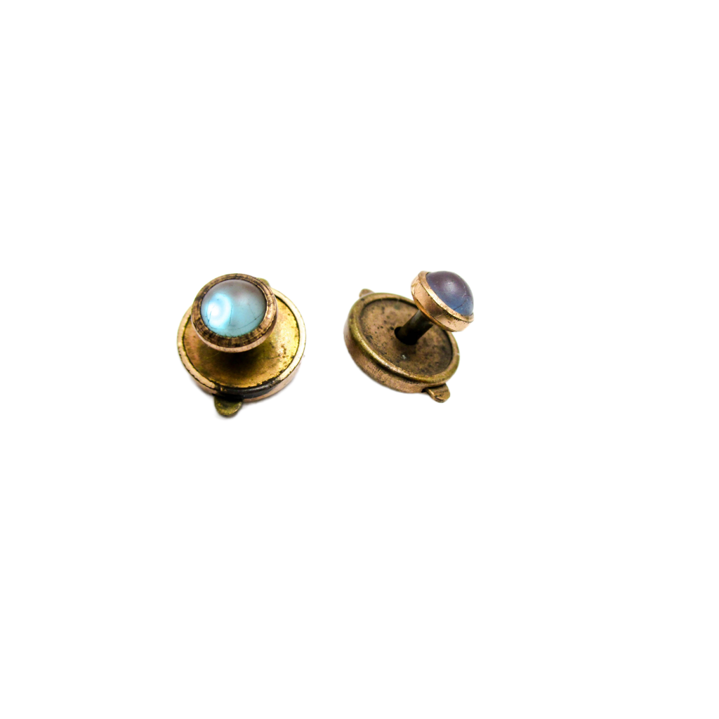 1880s Victorian Saphiret Studs - Dated 1879 - The Real Deal