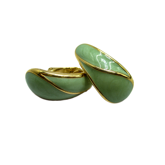 1980s Trifari Ear Clips - Clip-on Earrings by Late Century Trifari