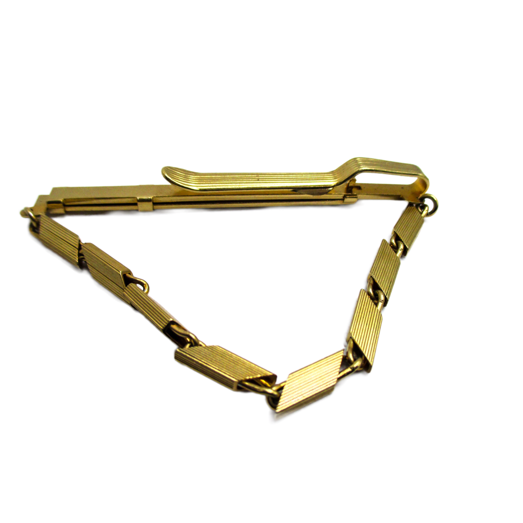 Adjustable Tie keeper - Chunky Gold Tone Fashion