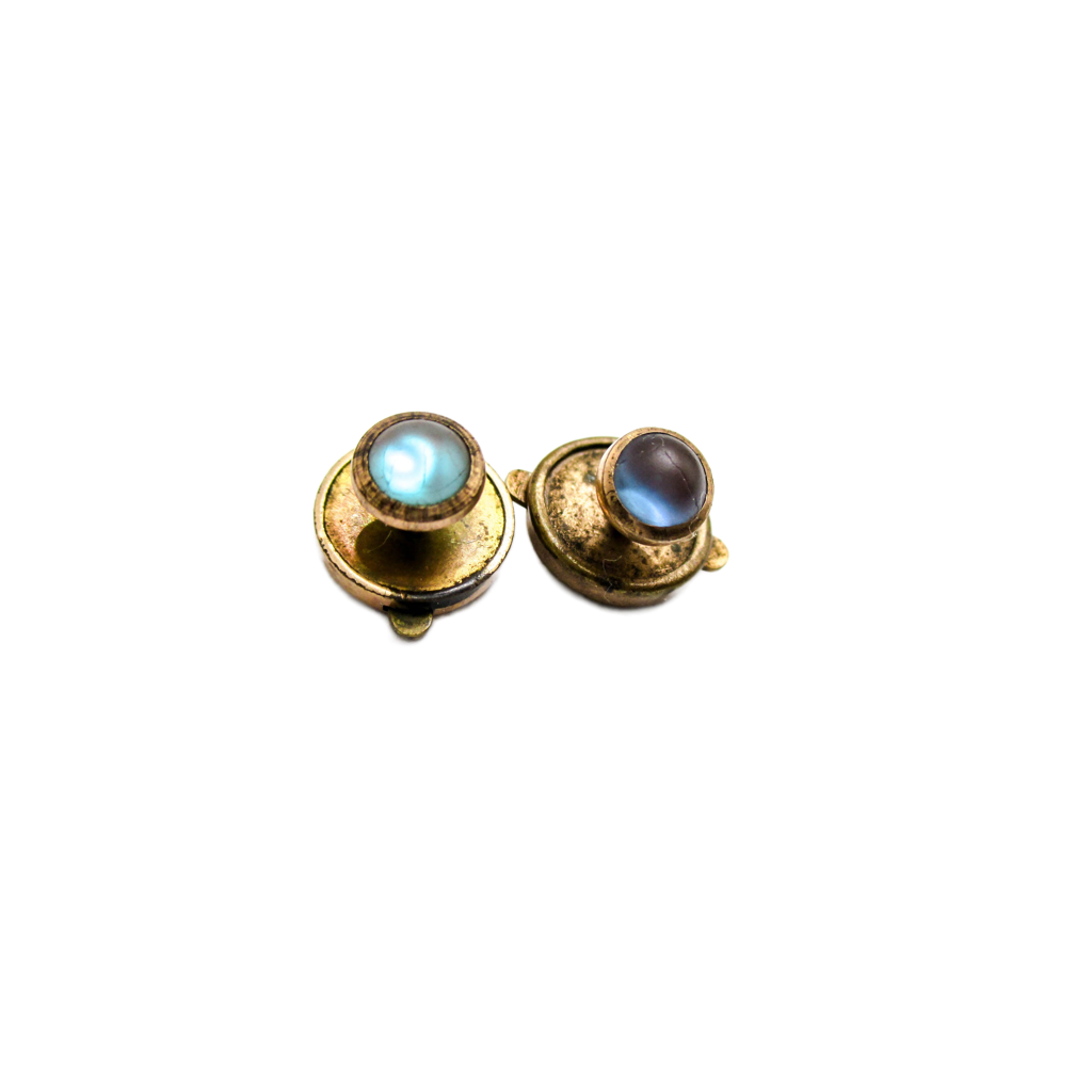 1880s Victorian Saphiret Studs - Dated 1879 - The Real Deal