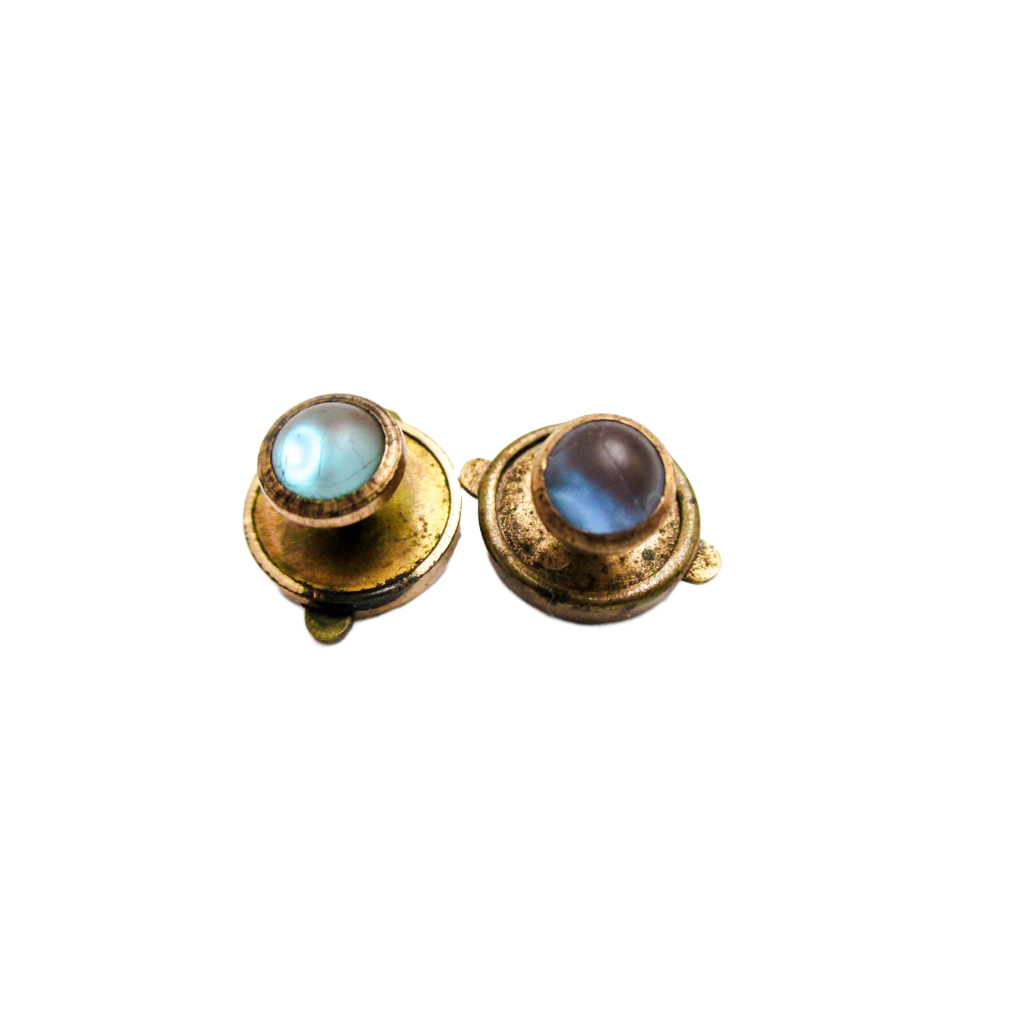 1880s Victorian Saphiret Studs - Dated 1879 - The Real Deal