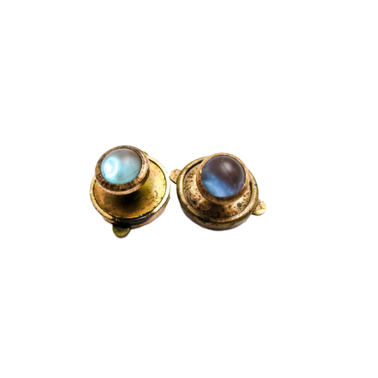 1880s Victorian Saphiret Studs - Dated 1879 - The Real Deal