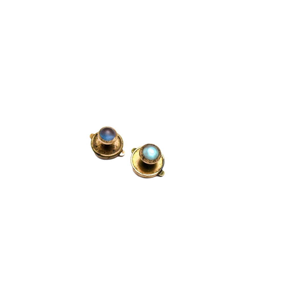 1880s Victorian Saphiret Studs - Dated 1879 - The Real Deal