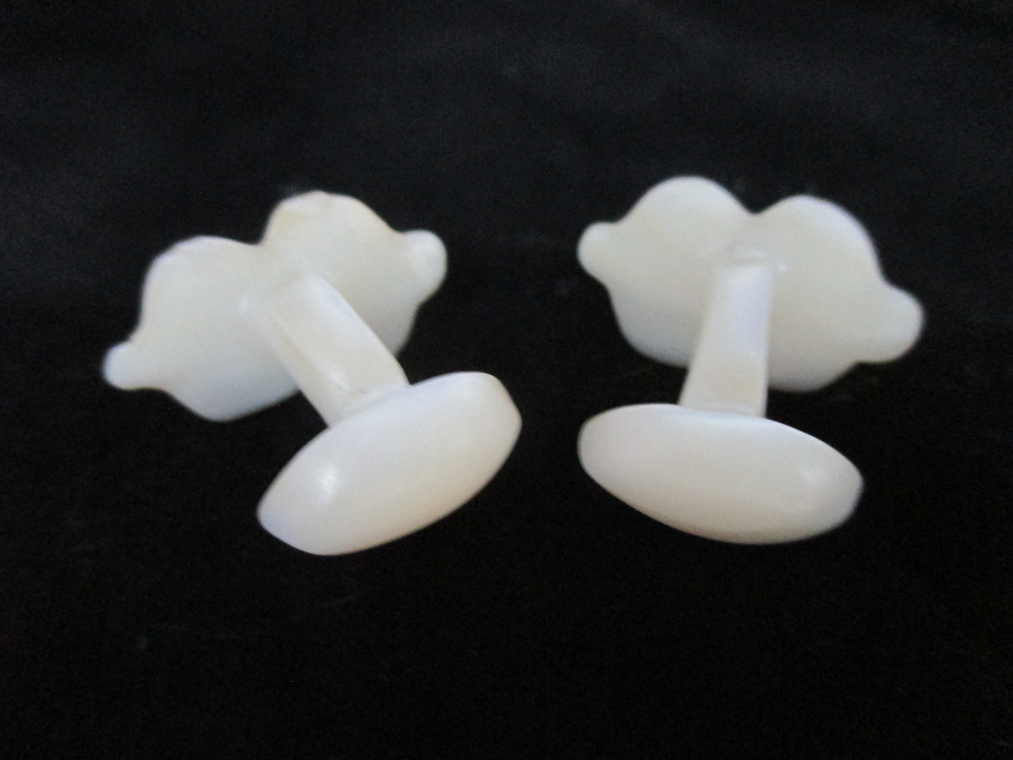 Victorian Dollar Sign Cufflinks - Mother of Pearl Shell Cufflinks