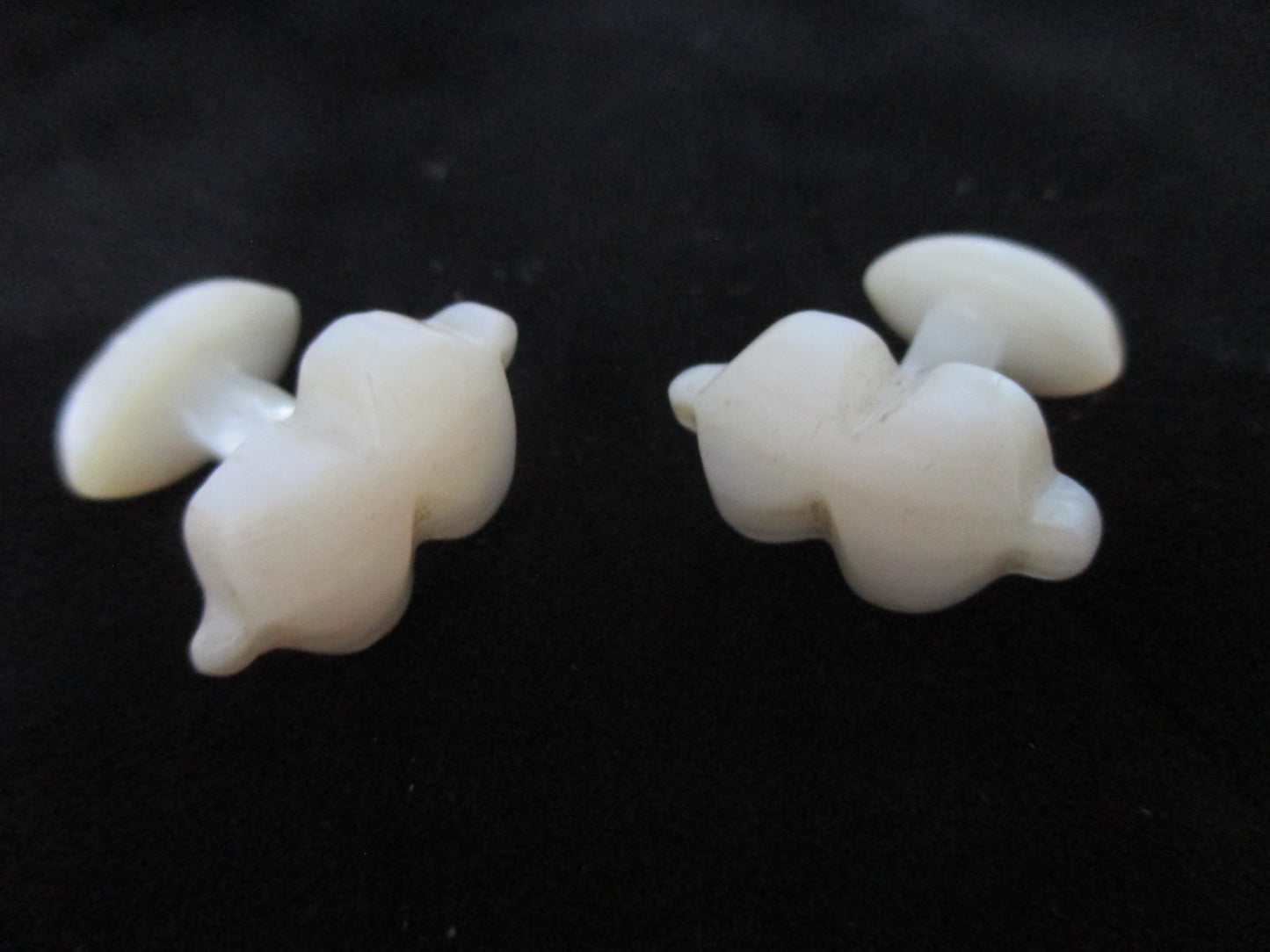 Victorian Dollar Sign Cufflinks - Mother of Pearl Shell Cufflinks