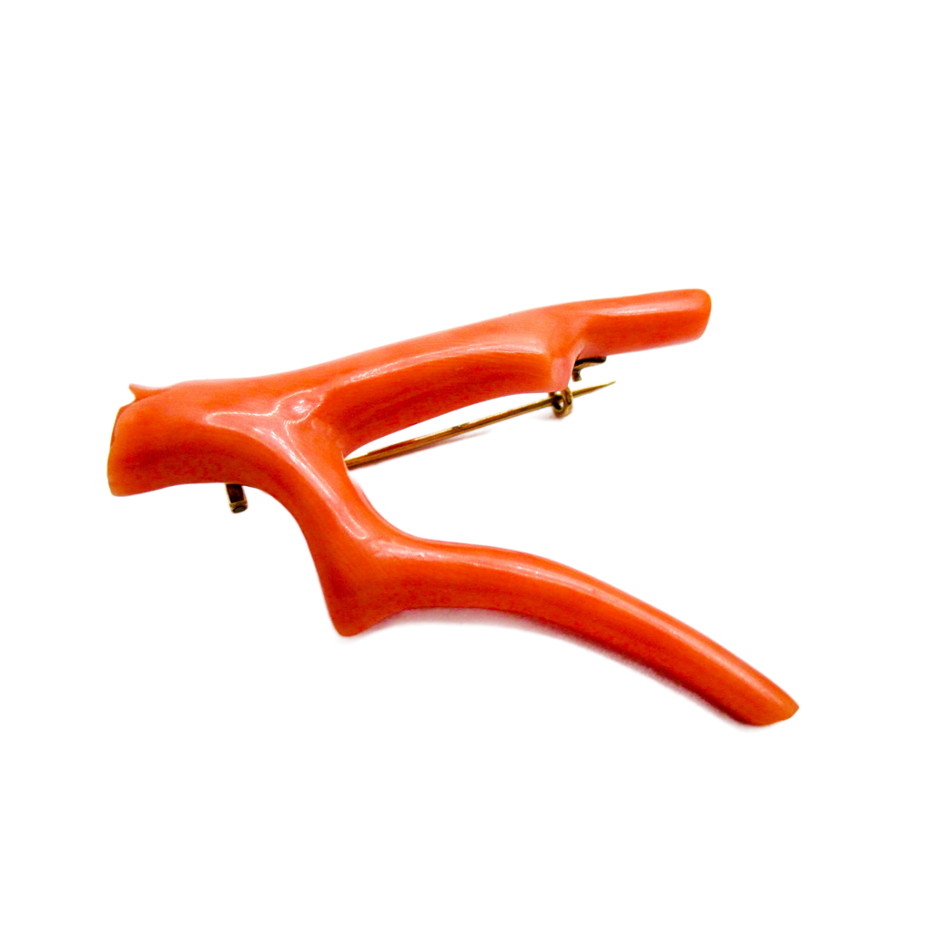 An Amazing Victorian Coral Branch Brooch Pin