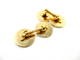 Larter & Sons 14K Yellow Gold Cufflinks Blue Sapphire Centers