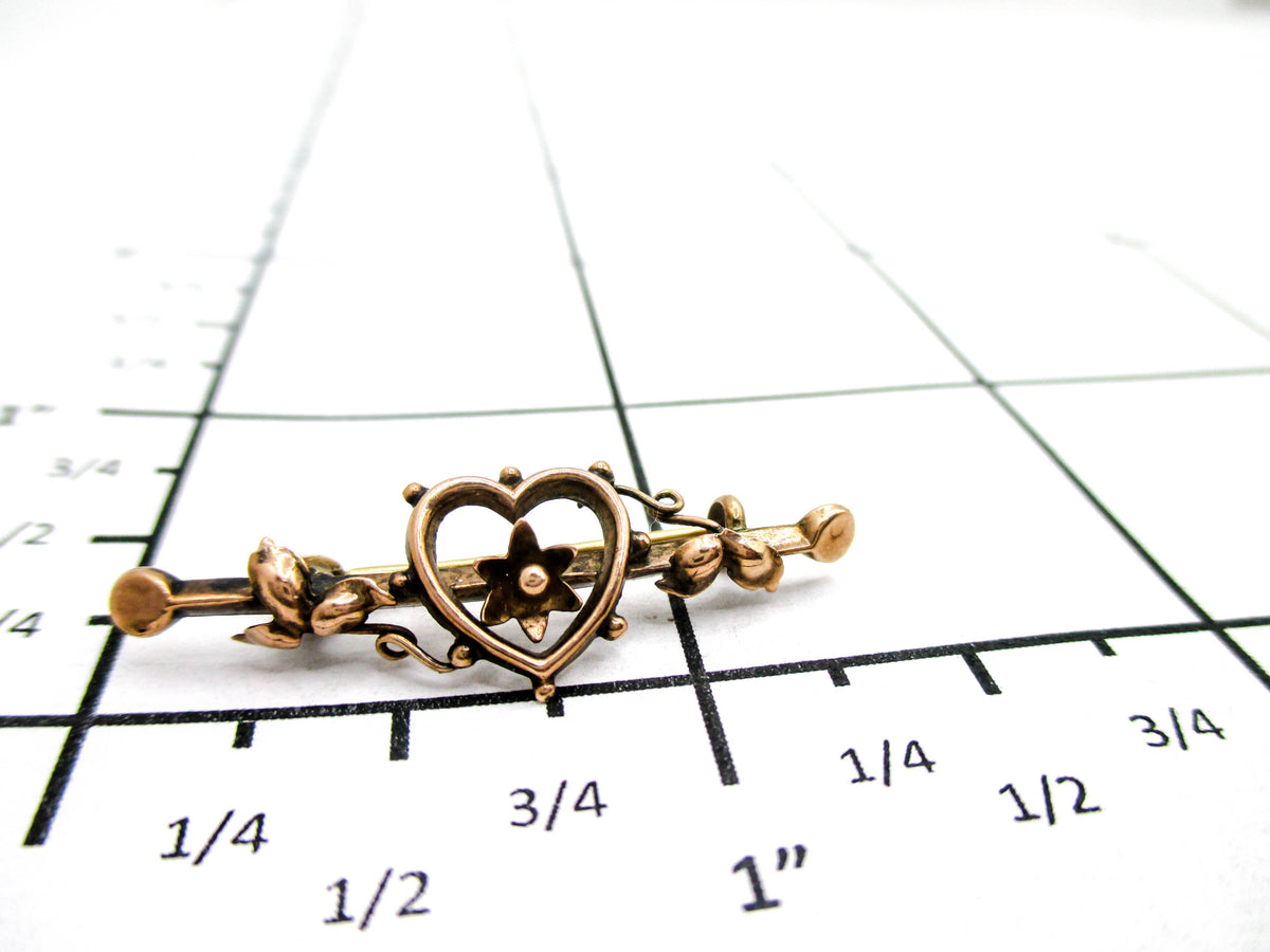 Antique Edwardian Heart Pin -