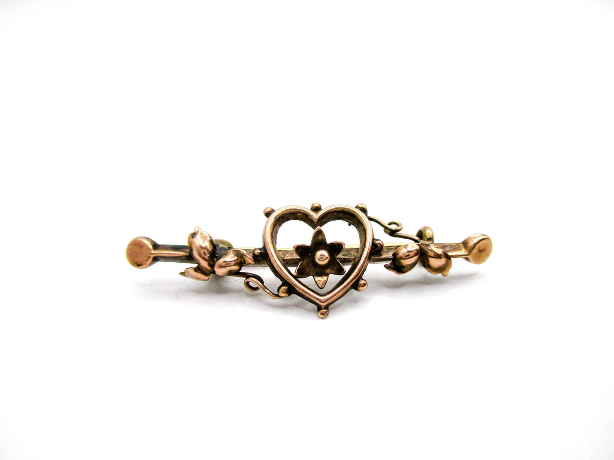 Antique Edwardian Heart Pin -