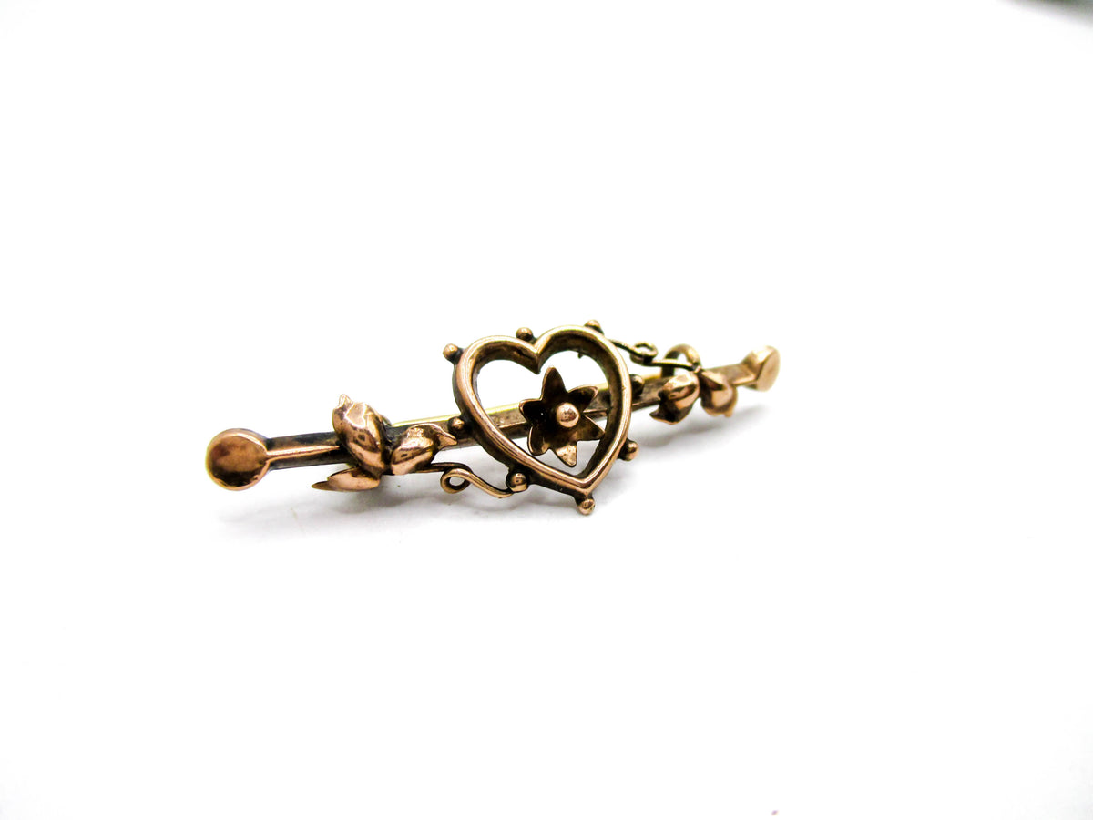 Antique Edwardian Heart Pin -