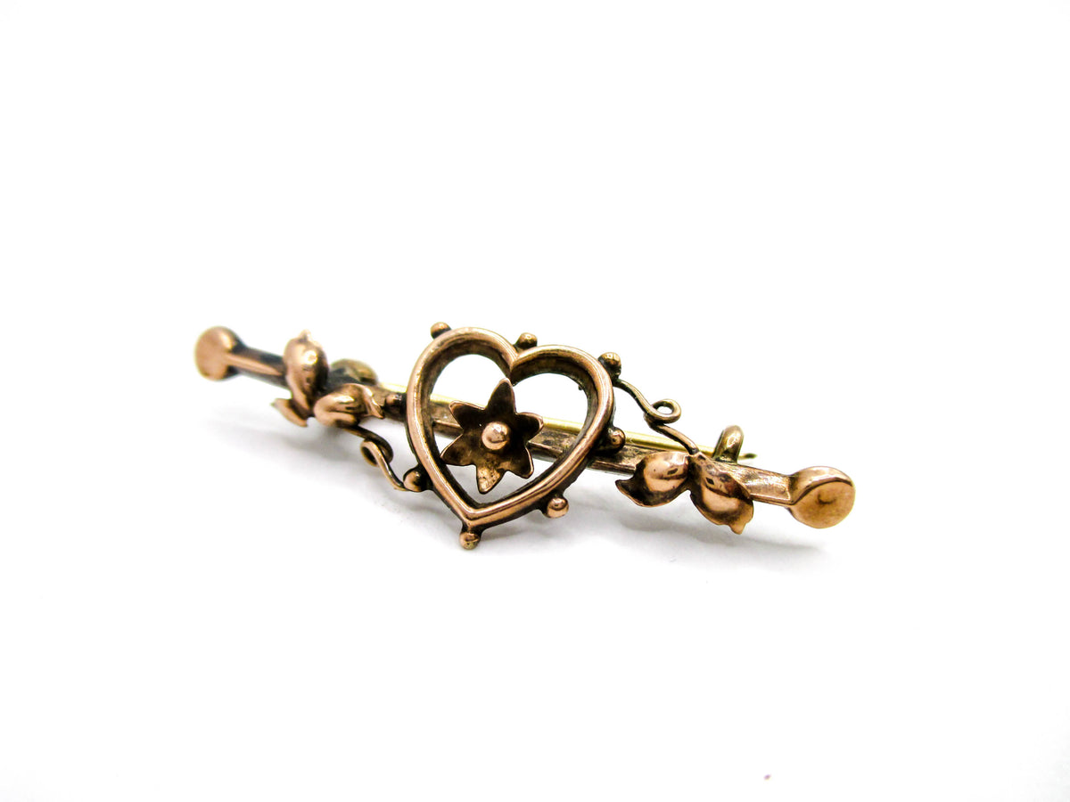 Antique Edwardian Heart Pin -