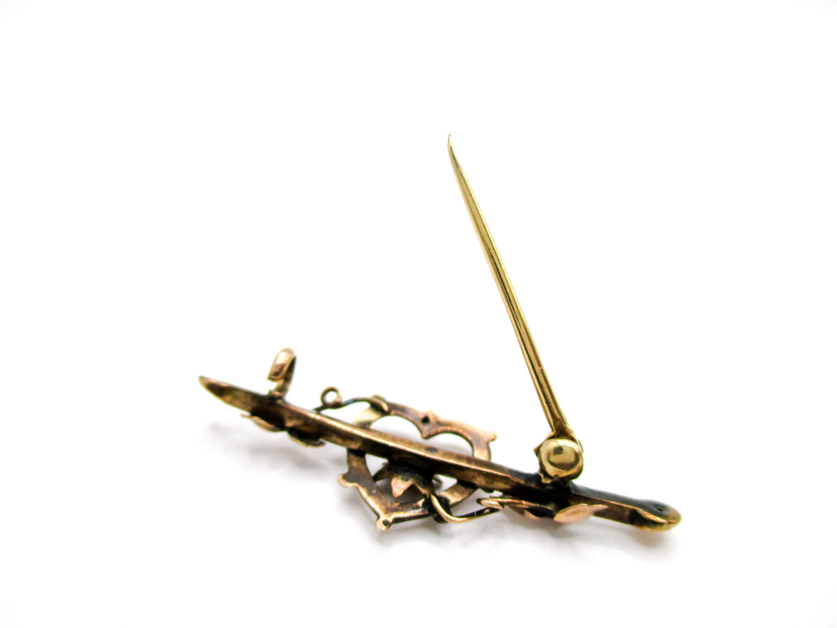 Antique Edwardian Heart Pin -