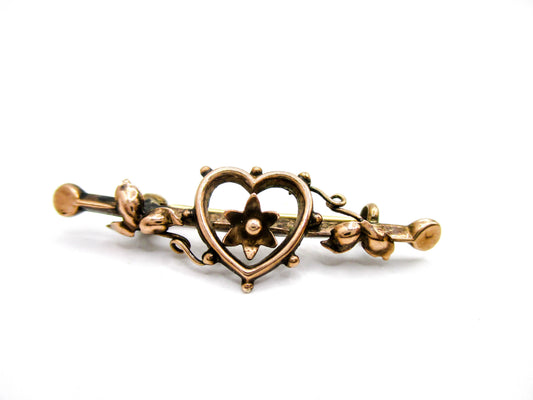 Antique Edwardian Heart Pin -