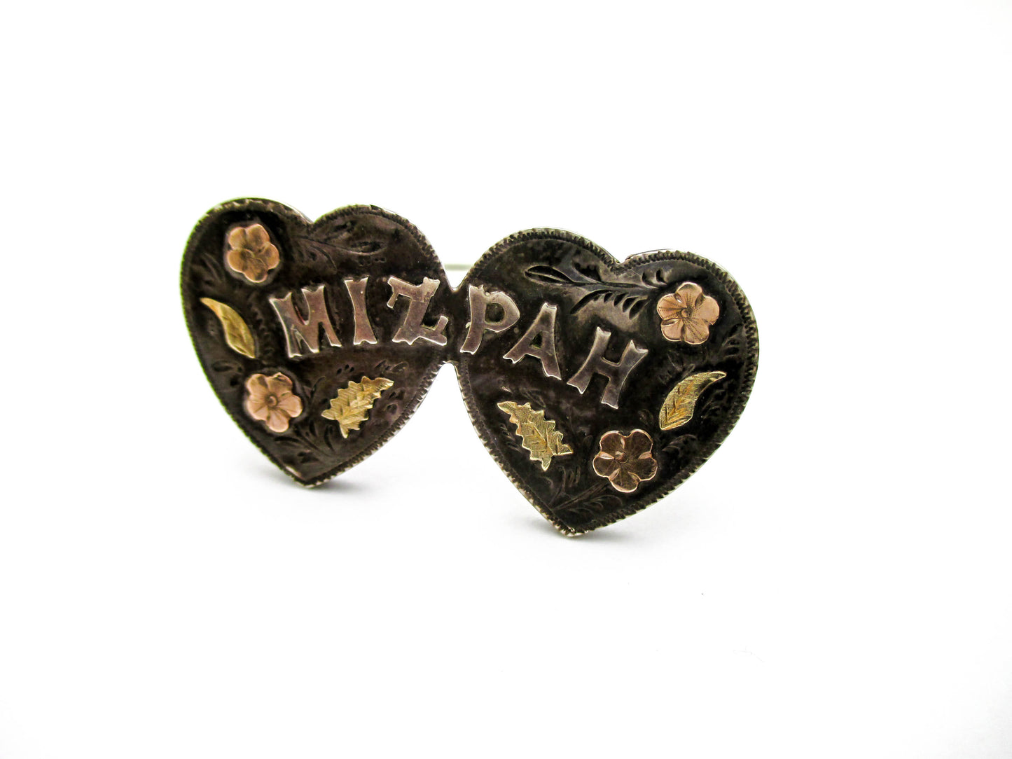 Antique Sterling MIZPAH Sweetheart Brooch - 1891 Birmingham Date