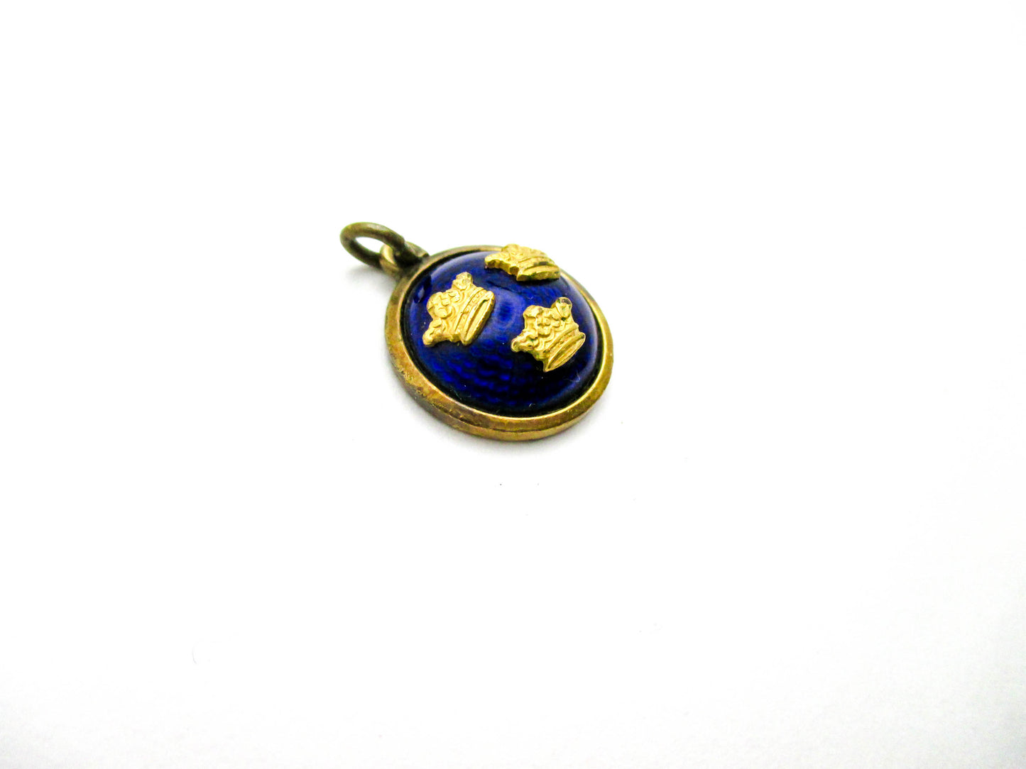 Vintage Sporrong Sweden Royal Three Crown Enamel Charm