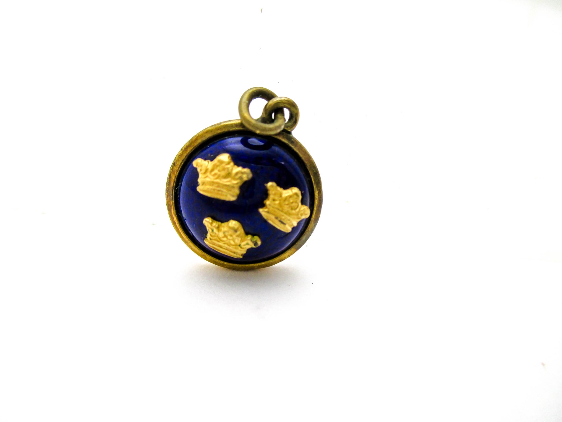 Vintage Sporrong Sweden Royal Three Crown Enamel Charm