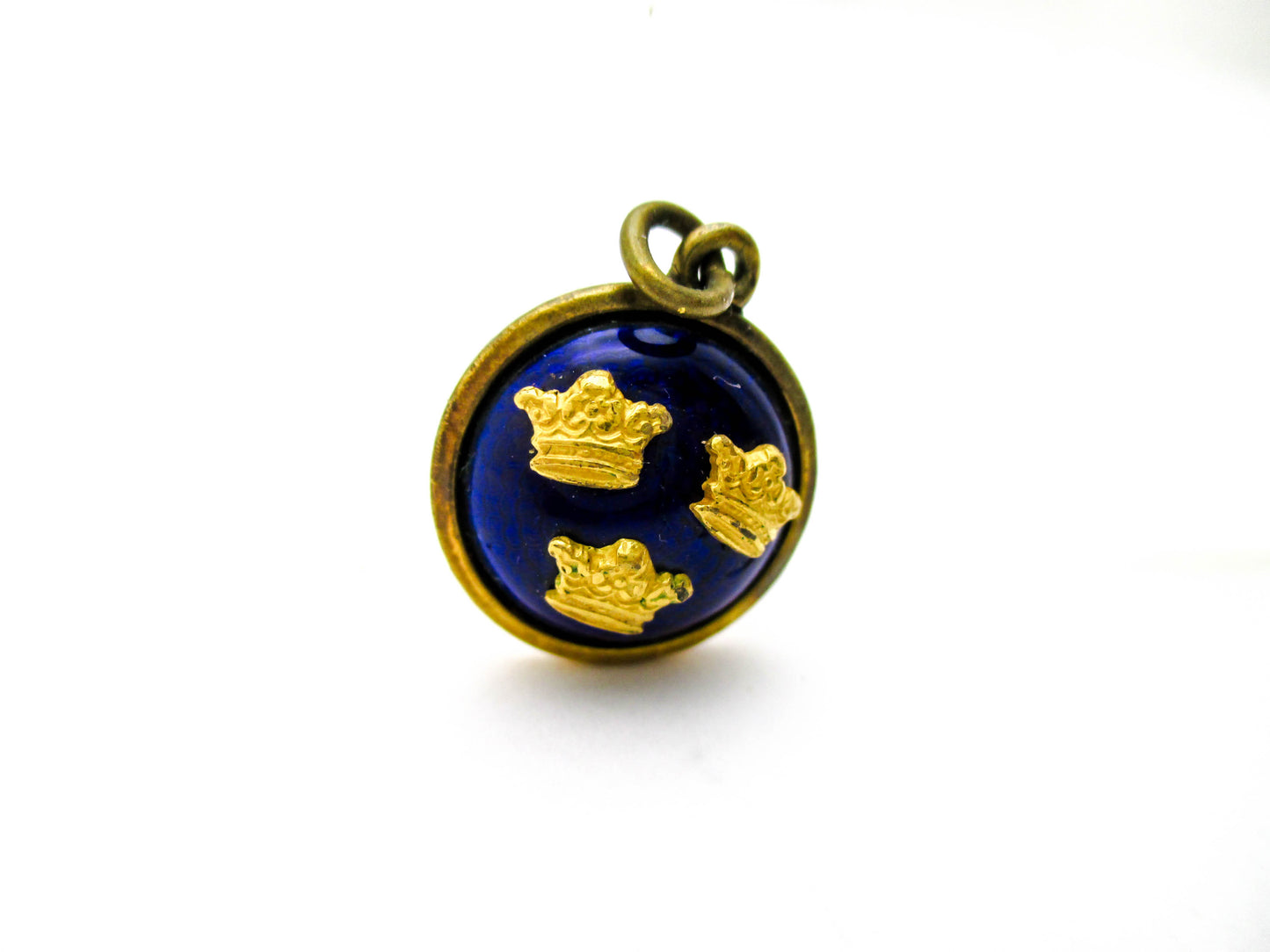 Vintage Sporrong Sweden Royal Three Crown Enamel Charm