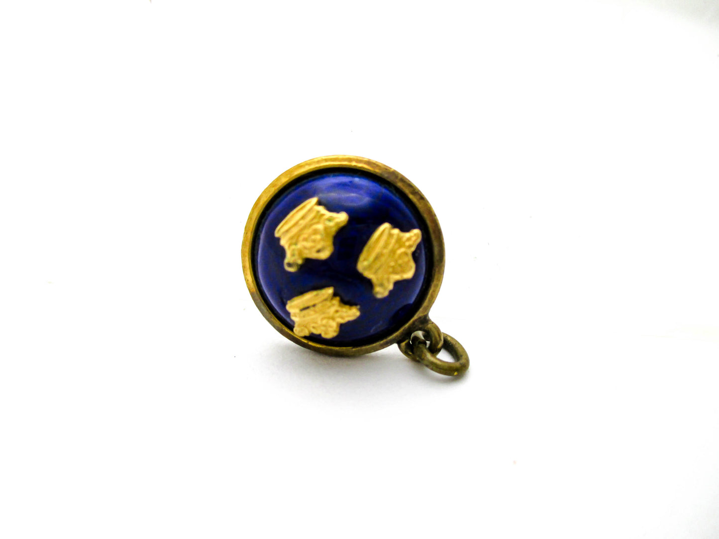 Vintage Sporrong Sweden Royal Three Crown Enamel Charm