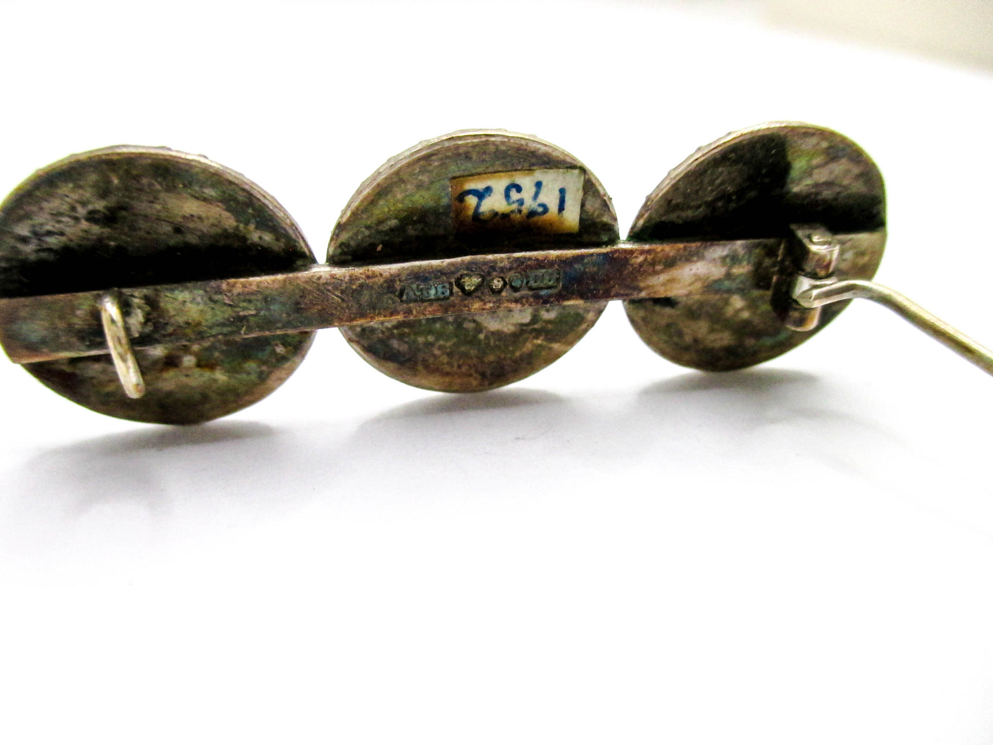 Sweden Collectible - Tre Kronor 3 Crown Silver Blue Enamel Brooch Pin