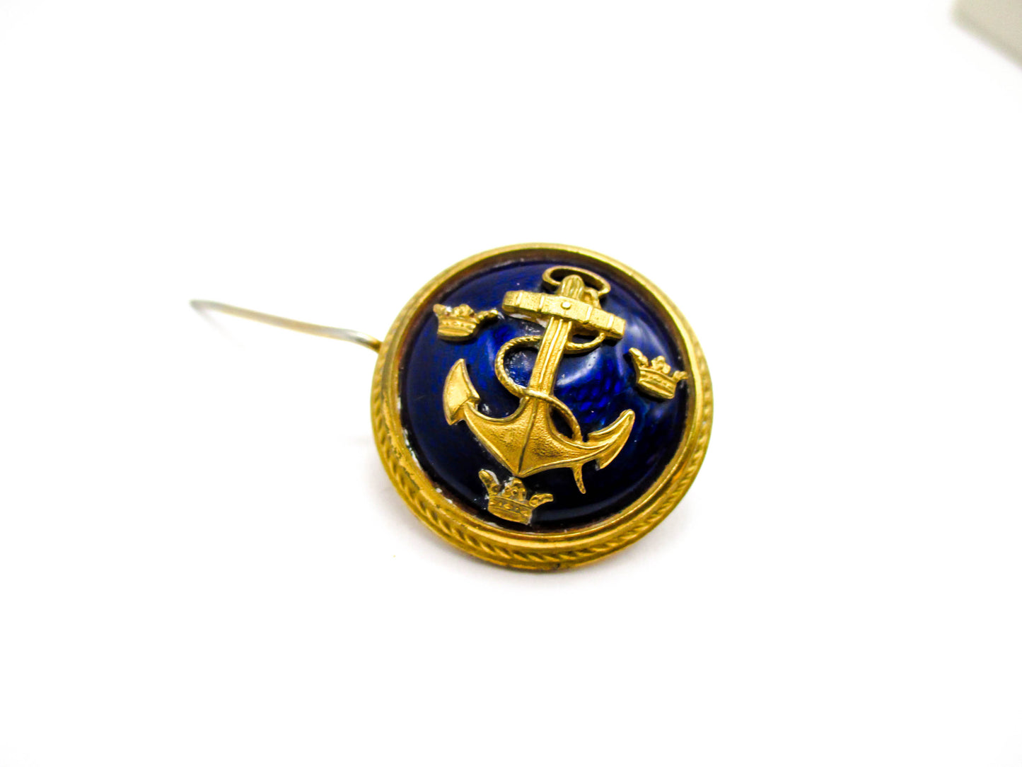 Sweden Three Crowns and Anchor Pin - SPORRONG Enamel
