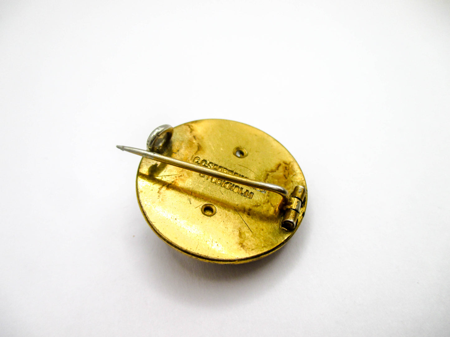 Sweden Three Crowns and Anchor Pin - SPORRONG Enamel
