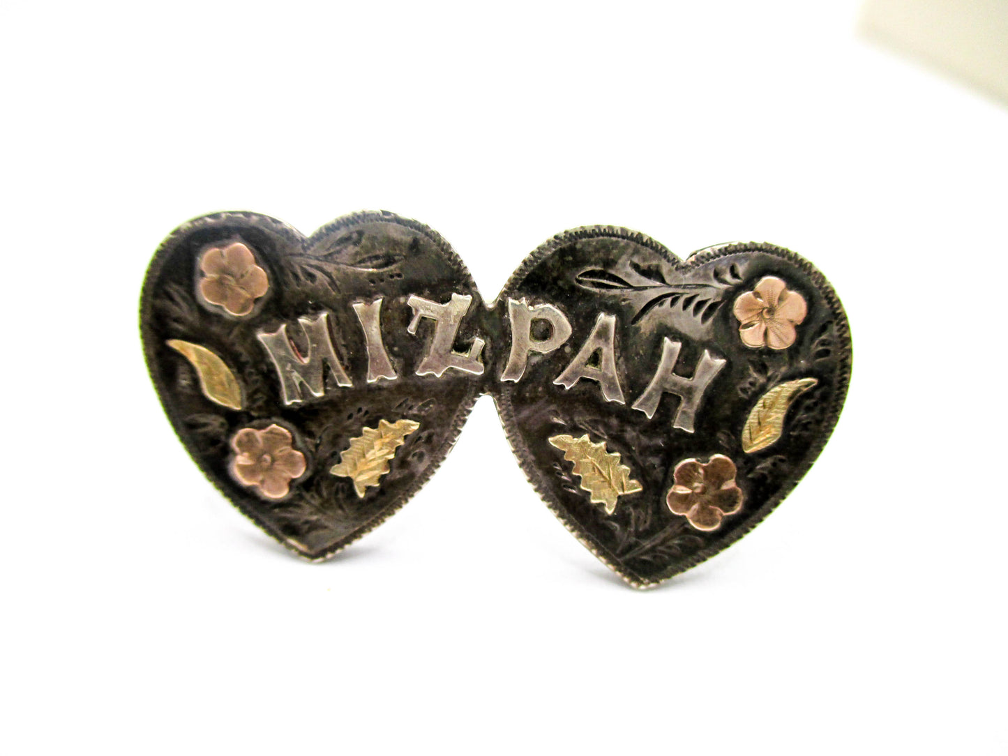 Antique Sterling MIZPAH Sweetheart Brooch - 1891 Birmingham Date