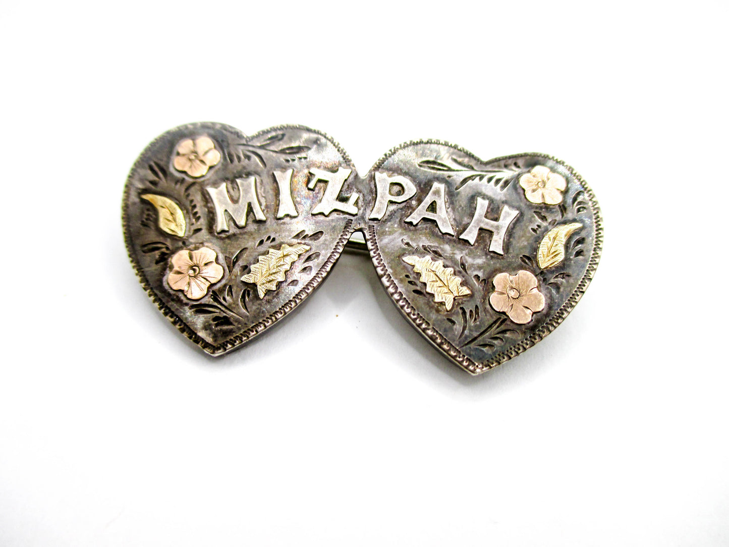 Antique Sterling MIZPAH Sweetheart Brooch - 1891 Birmingham Date