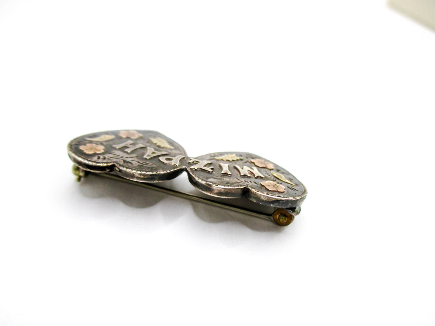 Antique Sterling MIZPAH Sweetheart Brooch - 1891 Birmingham Date