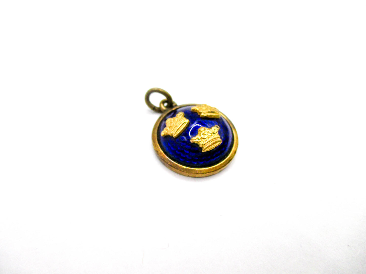 Vintage Sporrong Sweden Royal Three Crown Enamel Charm