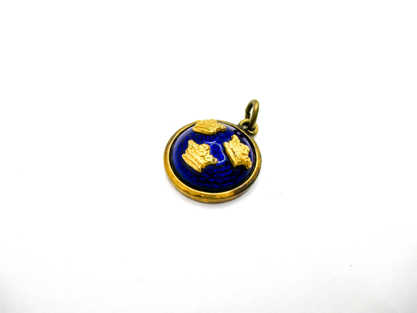 Vintage Sporrong Sweden Royal Three Crown Enamel Charm