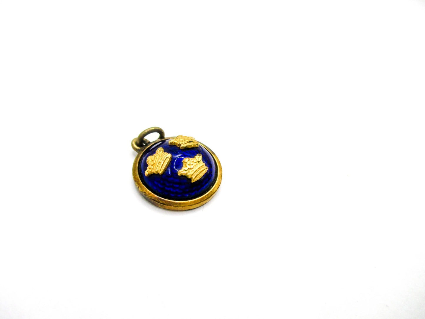 Vintage Sporrong Sweden Royal Three Crown Enamel Charm
