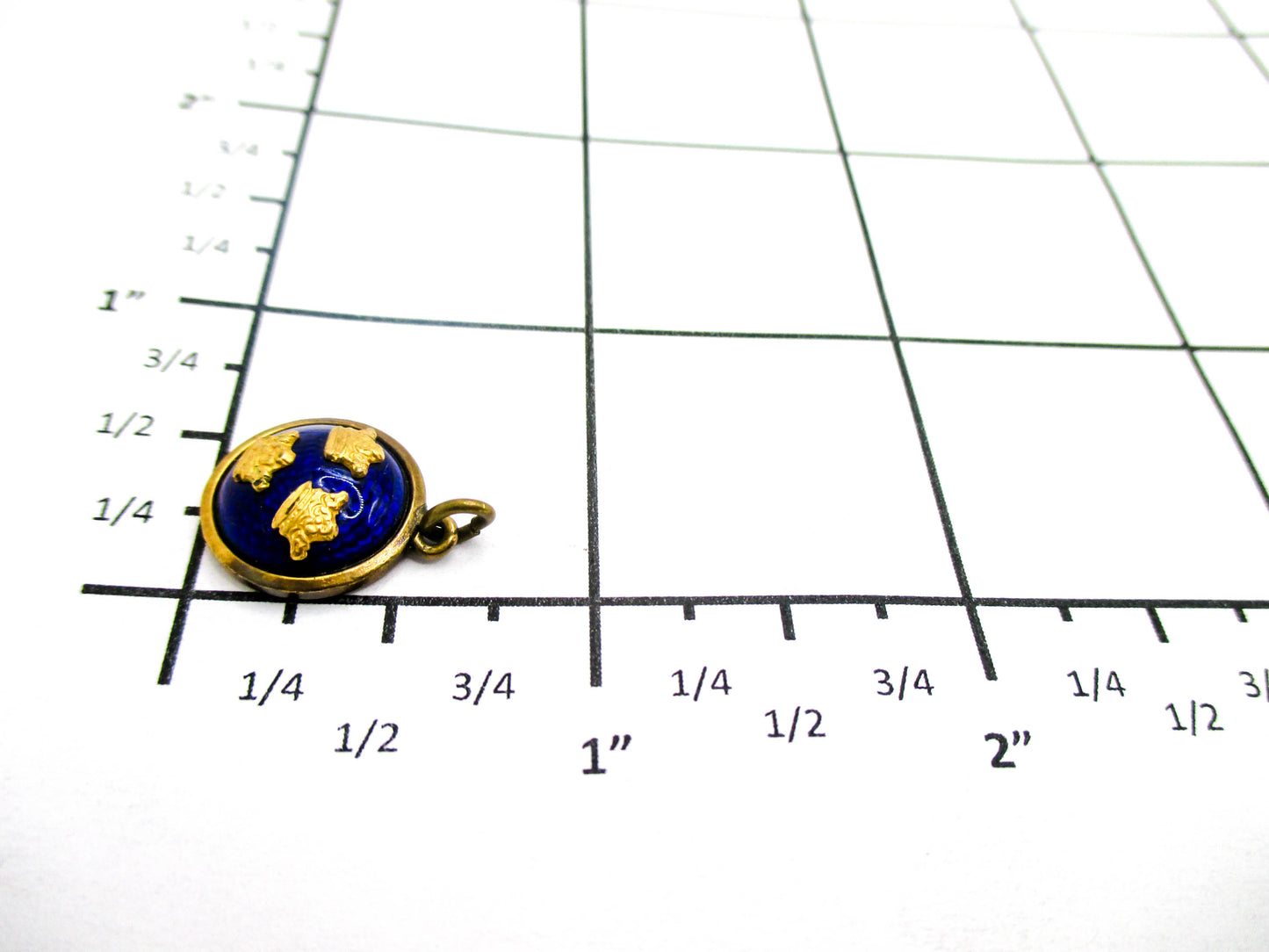 Vintage Sporrong Sweden Royal Three Crown Enamel Charm