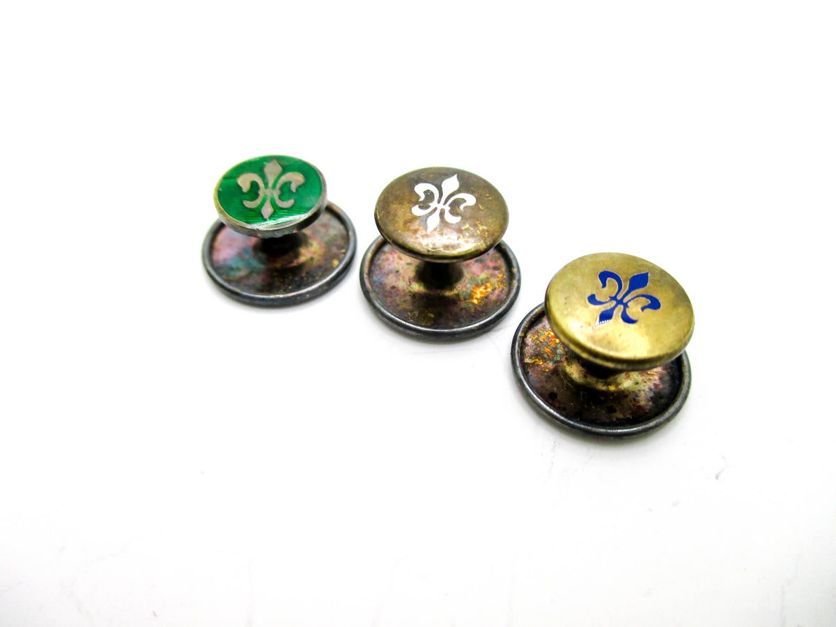 Antique Collar Studs - Enos Richardson Sterling Silver