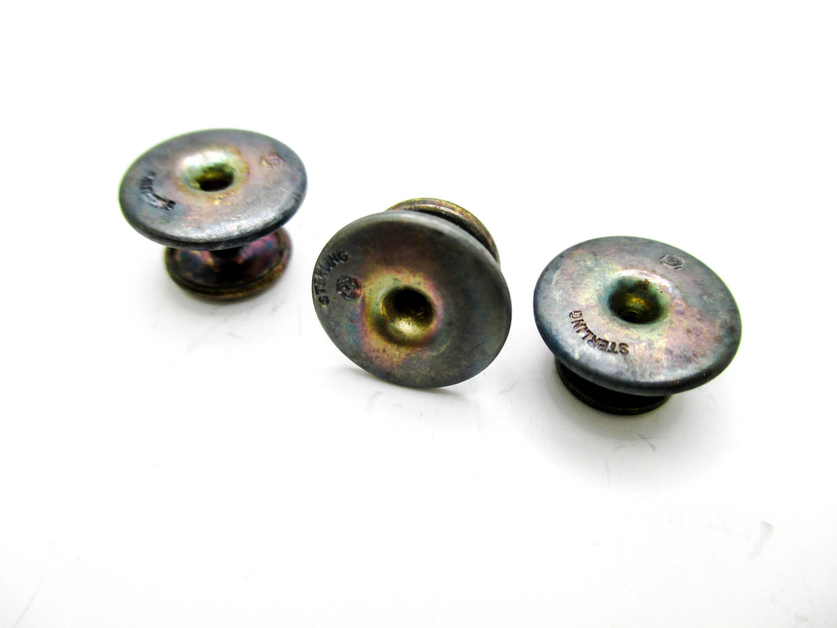 Antique Collar Studs - Enos Richardson Sterling Silver