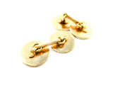 Larter & Sons 14K Yellow Gold Cufflinks Blue Sapphire Centers