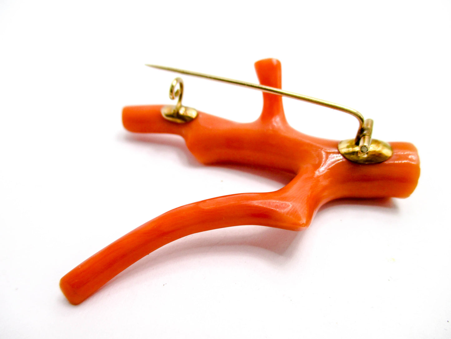 An Amazing Victorian Coral Branch Brooch Pin