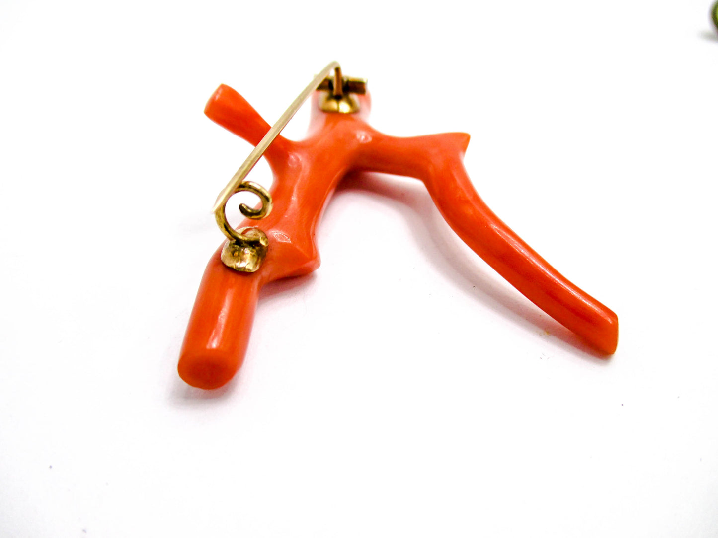 An Amazing Victorian Coral Branch Brooch Pin
