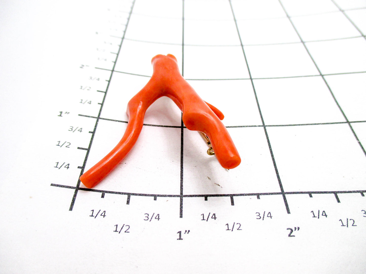 An Amazing Victorian Coral Branch Brooch Pin